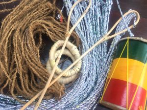 Coir switch rope potstand drum from Sri Lanka